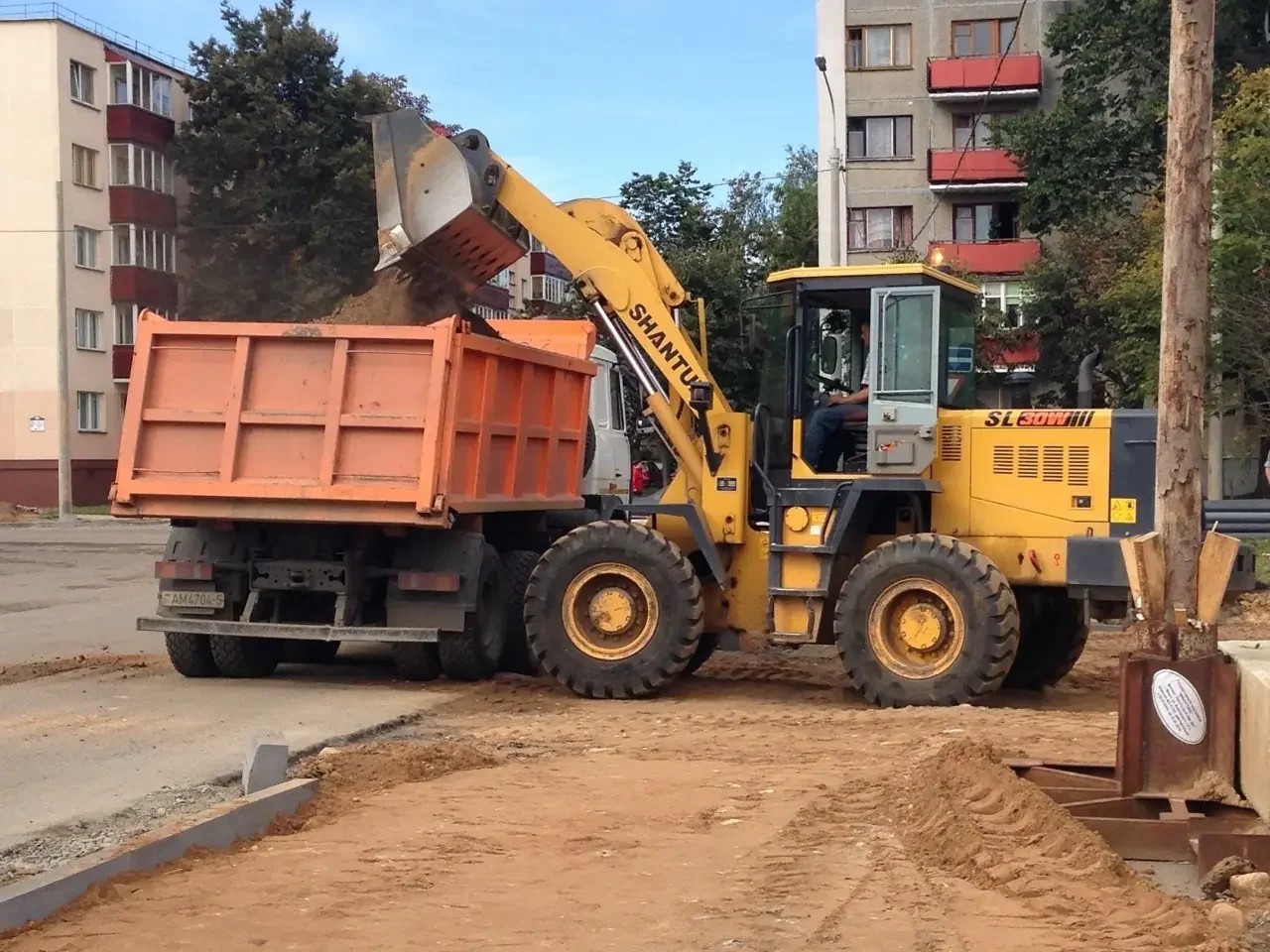 Погрузочные работы, Песок, щебень, зерно, грунт